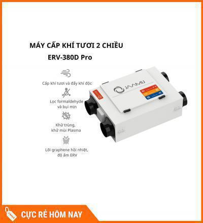 Máy Cấp Khí Tươi 2 Chiều JaamiJ ERV-380D Pro