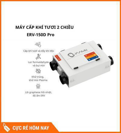 Máy Cấp Khí Tươi 2 Chiều JaamiJ ERV-150D Pro