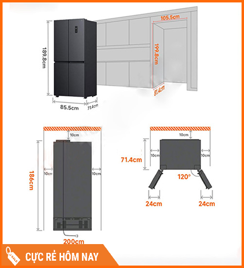 tủ lạnh xiaomi 520l