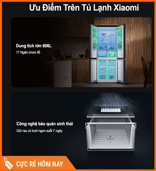 tủ lạnh xiaomi 606l