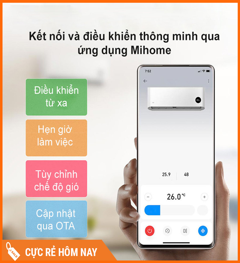 Điều Hòa 2 Chiều Xiaomi Mijia KFR-26GW/V1A1 1HP 9000 BTU