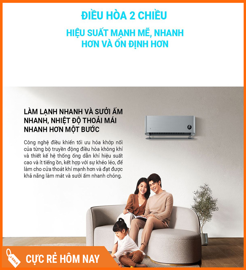 Điều Hòa 2 Chiều Xiaomi Inverter KFR-35GW/M3A1 1.5HP 12000 BTU