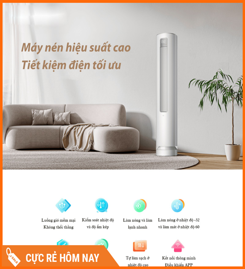 Điều Hòa Cây 2 Chiều Xiaomi Mijia KFR-72LW/F2A1 3HP