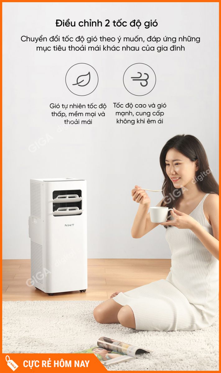 Quạt Điều Hòa Di Động New Widetech KY-26EAW2