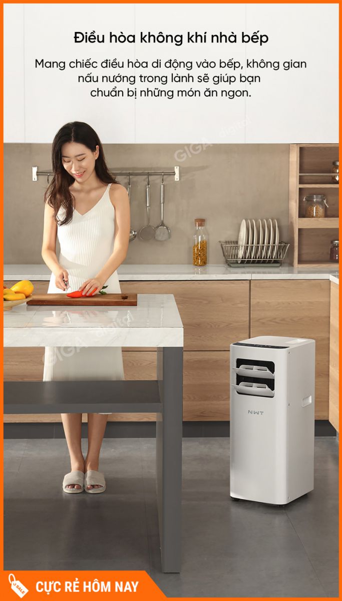 Quạt Điều Hòa Di Động New Widetech KY-26EAW2