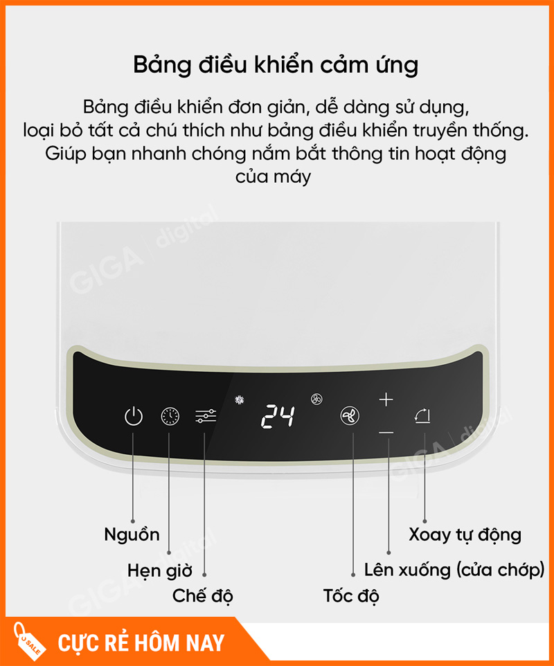 Quạt Điều Hòa Di Động New Widetech KY-26EAW2