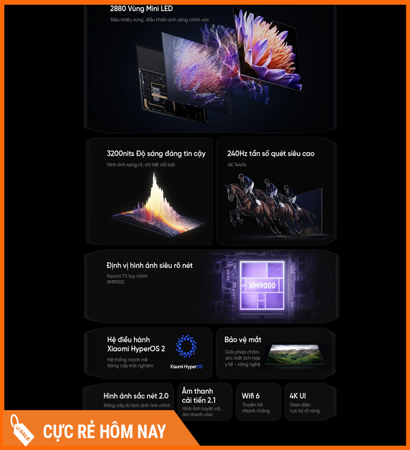 Tivi Xiaomi S Pro Mini LED 85 Inch – 240Hz Chính Hãng