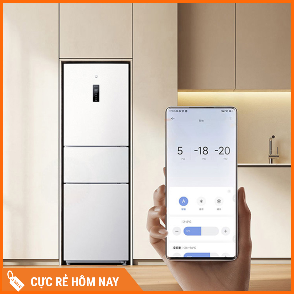 Tủ Lạnh Xiaomi Mijia 256L, 3 Cánh, Hạn Chế Đông Dính