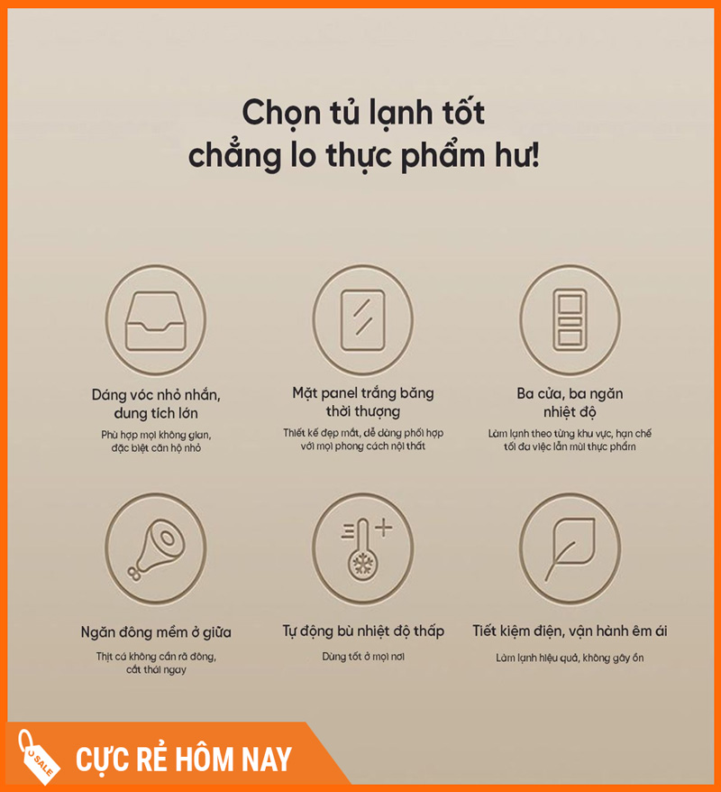 Tủ Lạnh Xiaomi Mijia 205L 3 Cánh Có Ngăn Đông Mềm