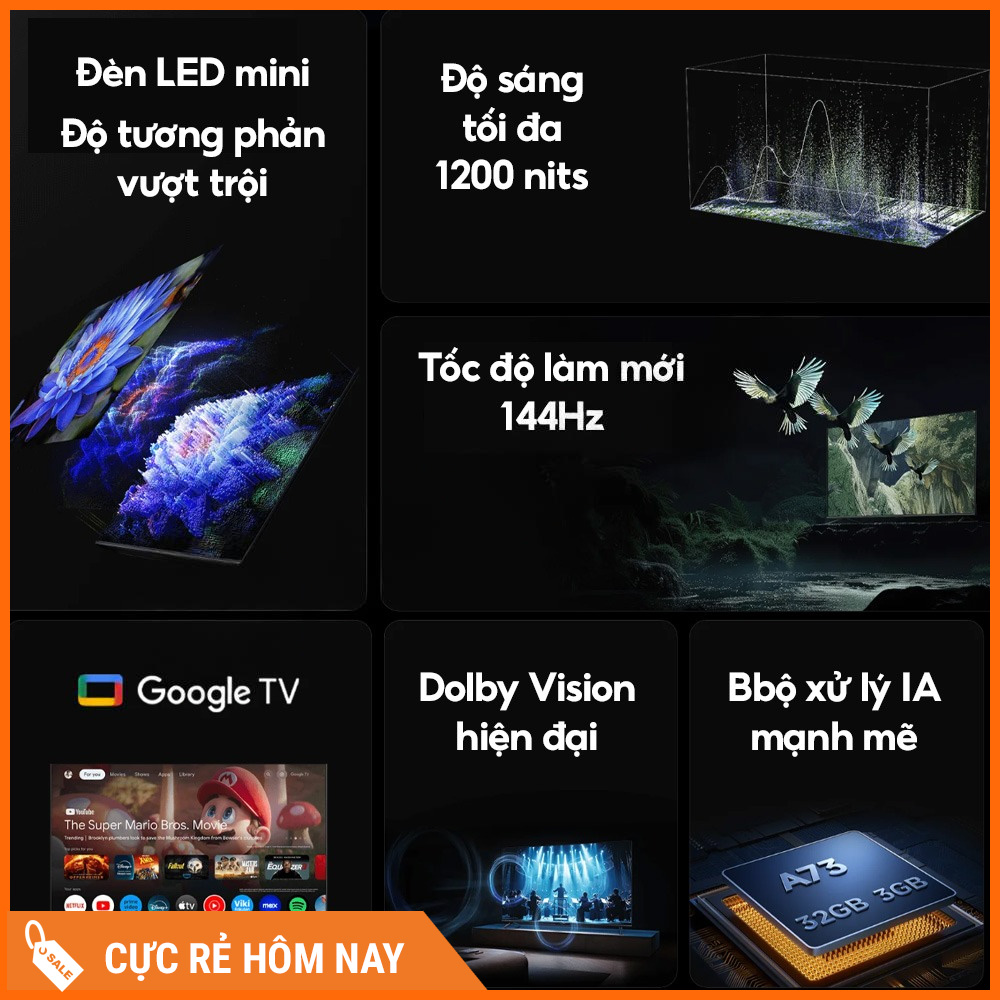 Tivi Xiaomi S85 Mini LED 85 Inch Màn Hình 4K