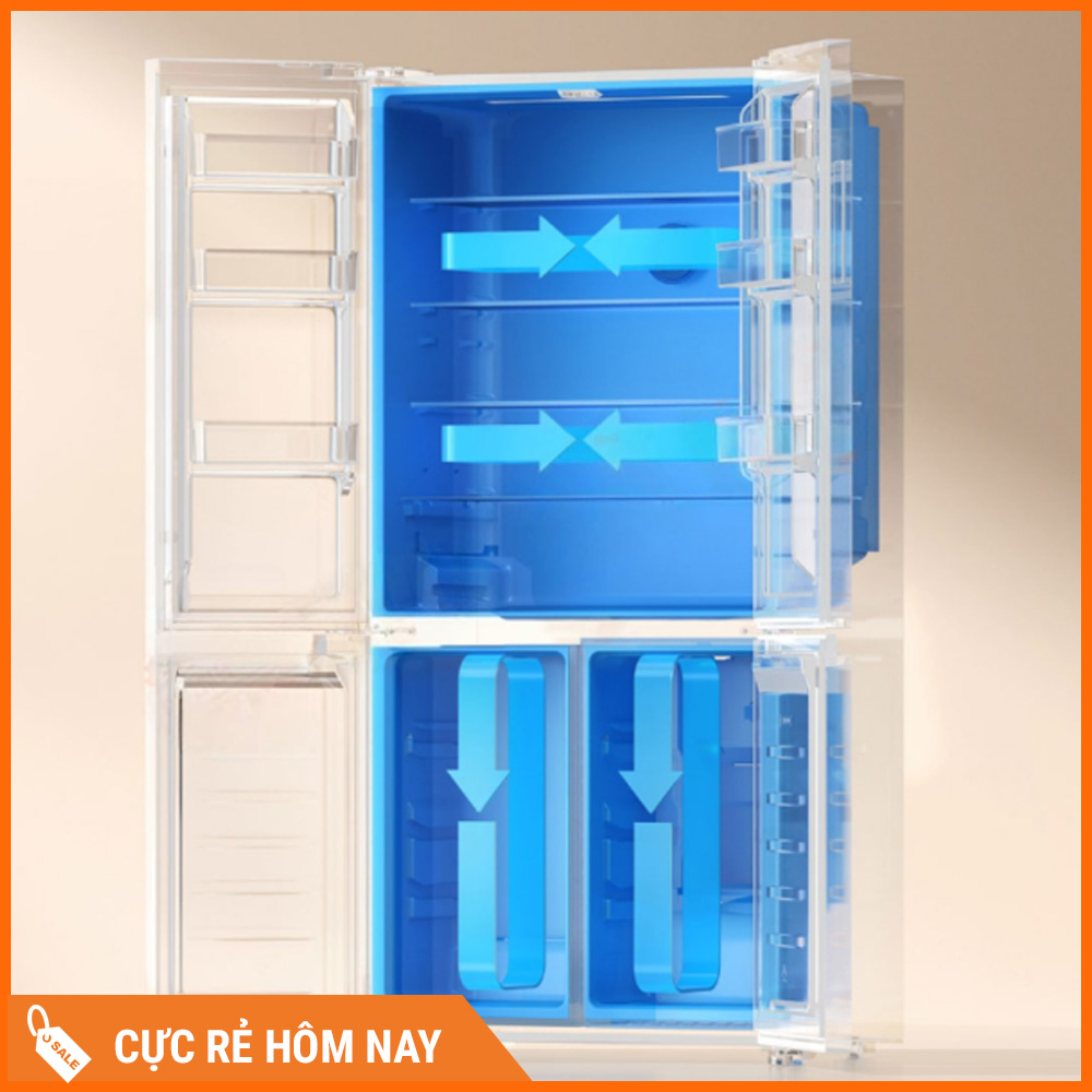 Tủ lạnh Xiaomi Mijia 518L, 4 cánh, thiết kế âm tường