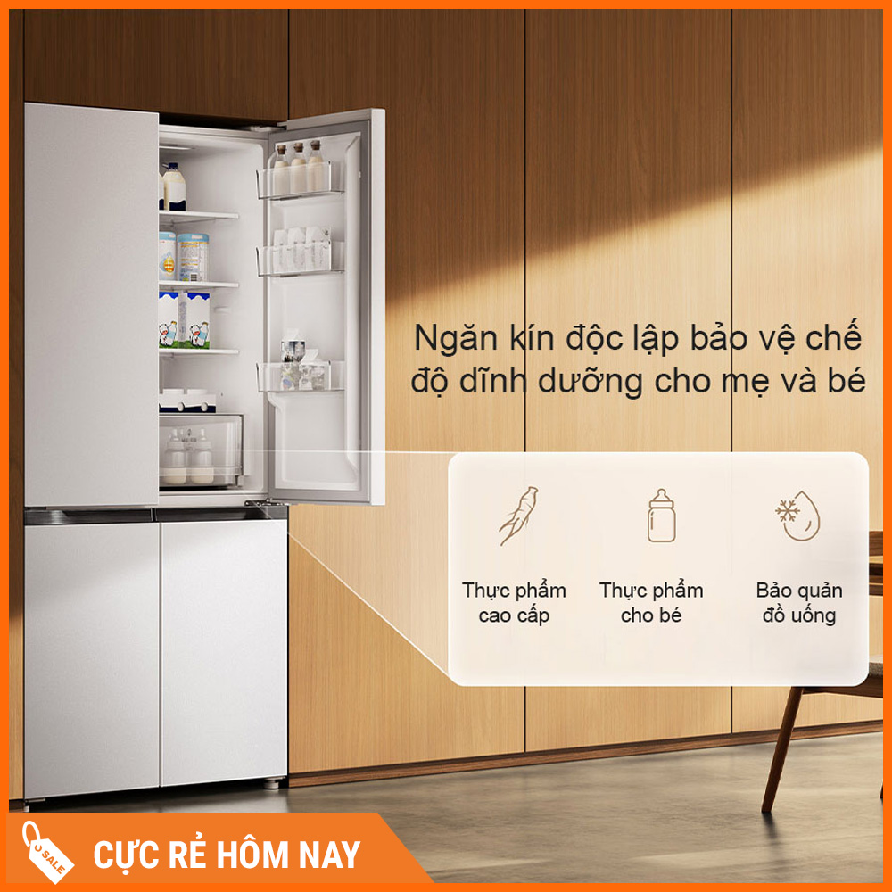 Tủ lạnh Xiaomi Mijia 518L, 4 cánh, thiết kế âm tường